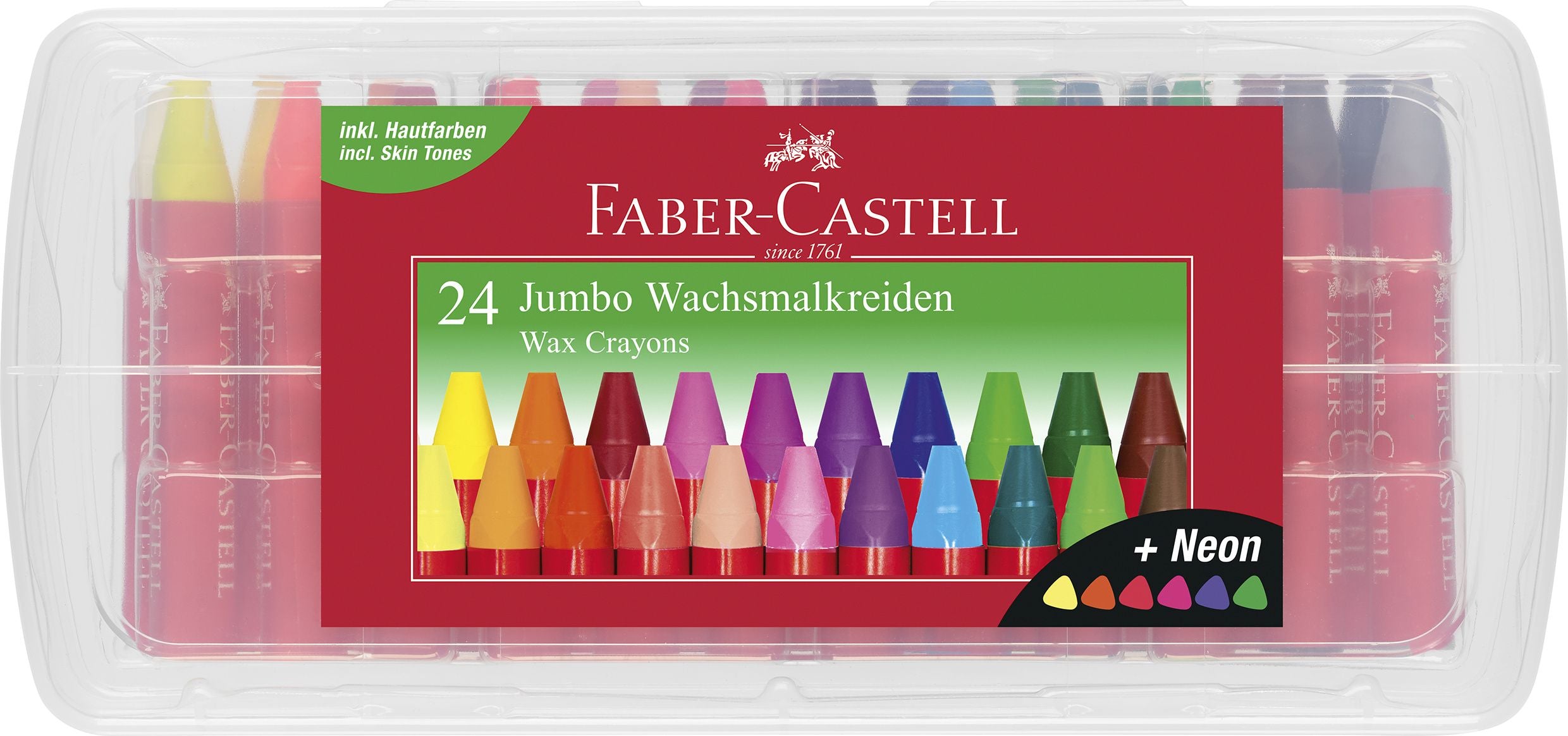 CREIOANE CERATE 24 CULORI JUMBO CUTIE PLASTIC FABER-CASTELL CREIOANE CERATE 24 CULORI JUMBO CUTIE PLASTIC FABER-CASTELL